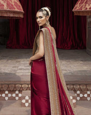 Red Lehenga Saree Bridal Wear Pakistani Wedding Dress