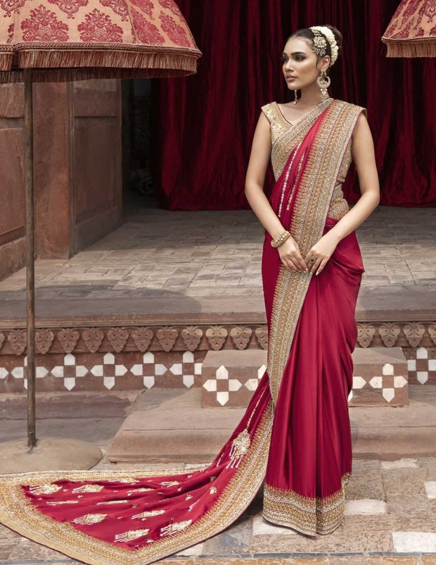 Red Lehenga Saree Bridal Wear Pakistani Wedding Dresses