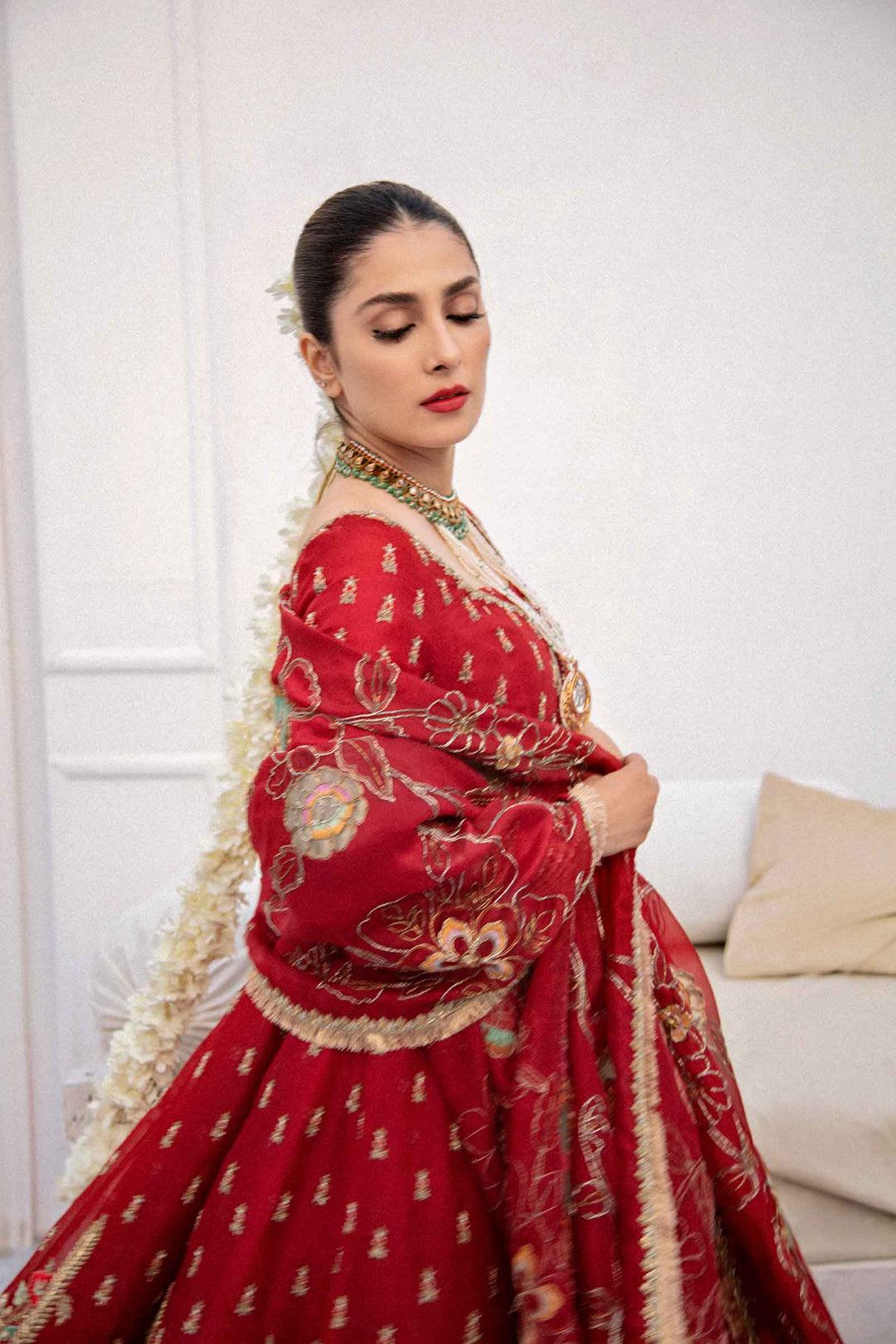 Red Lehenga with Golden Work for Indian Bridal Wear 2022