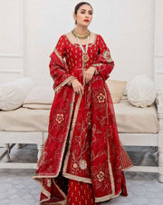 Red Lehenga with Golden Work for Indian Bridal Wear