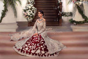 Red Lehenga with Open Shirt Bridal Dress Online