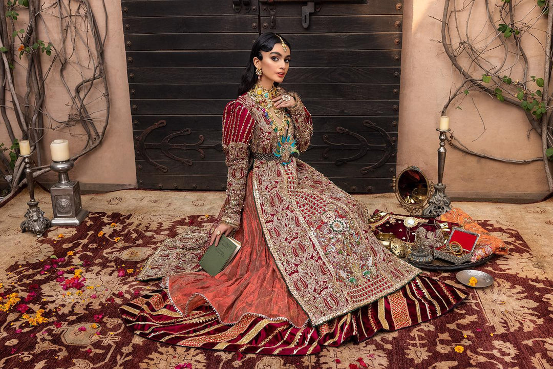 Red Long Shirt Bridal Lehenga 2022