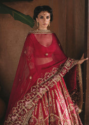 Red Maroon Lehenga Choli Pakistani Wedding Dress