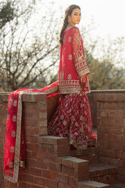 Red Organza Gharara Kameez Dupatta Pakistani Eid Dress Online