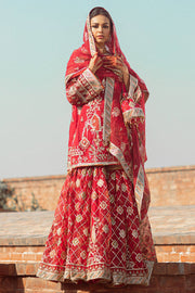 Red Organza Gharara Kameez and Dupatta Pakistani Eid Dress