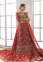 Red Pakistani Bridal Dress in Sharara Kameez Style