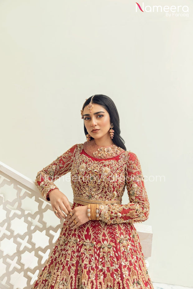 Red Pakistani Wedding Dress