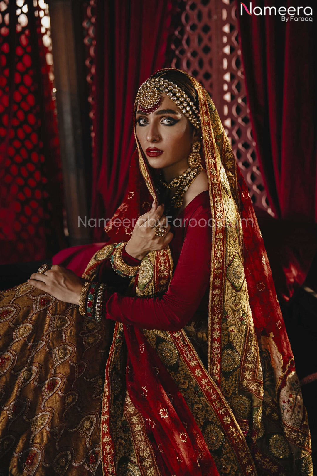  Red Velvet Lehenga 