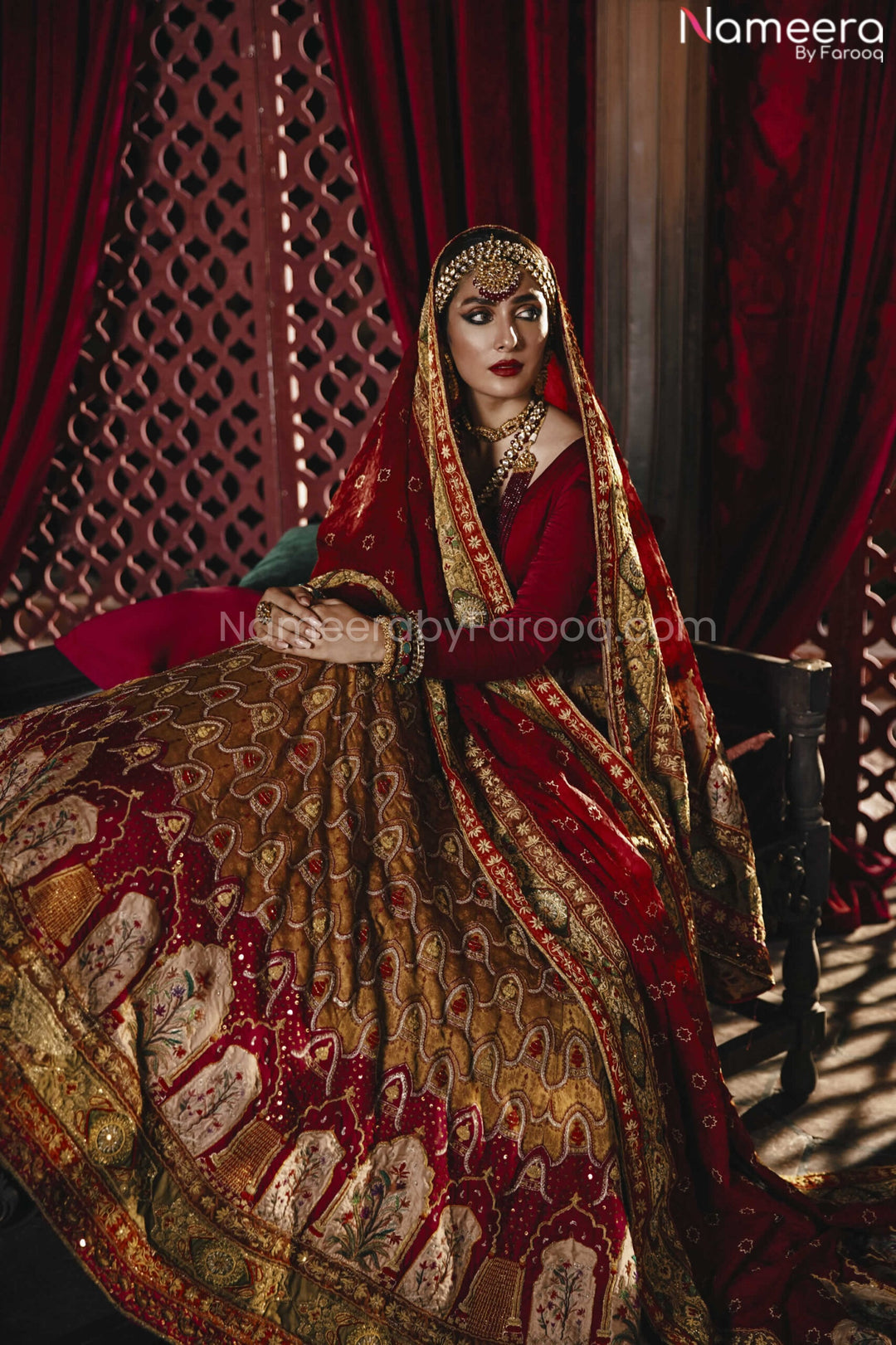  Red Velvet Lehenga Choli