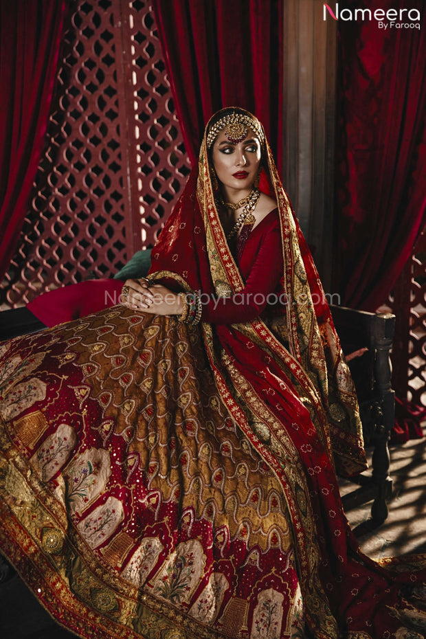  Red Velvet Lehenga Choli