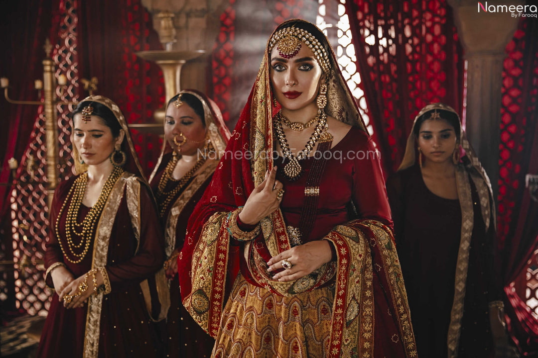 Red Velvet Lehenga Bridal