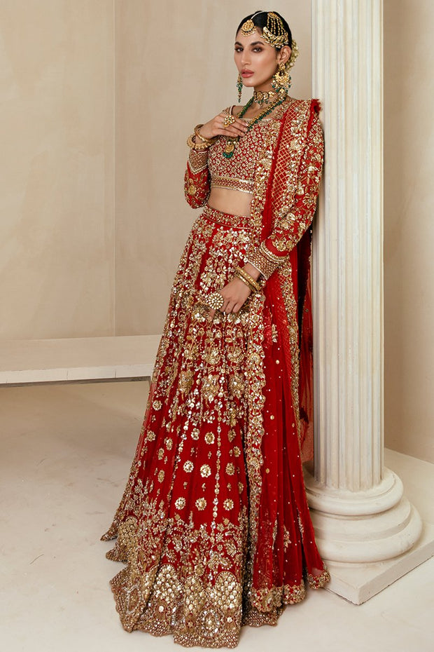 Red and Gold Lehenga Choli