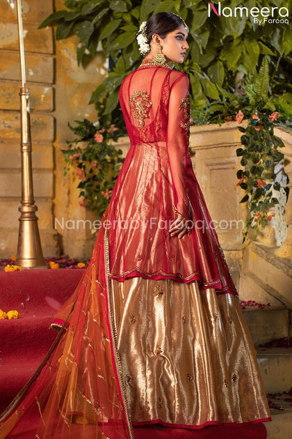 Latest Red and Gold Pakistani Bridal Dresses Online 2021 – Nameera by ...