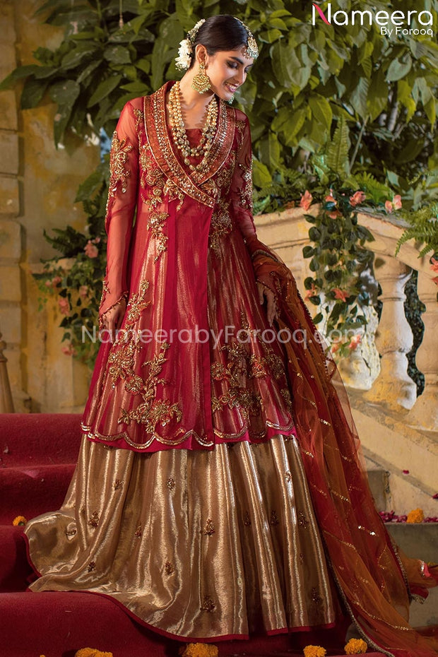 Red and Gold Pakistani Bridal Dresses