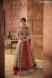 red lehenga for bride