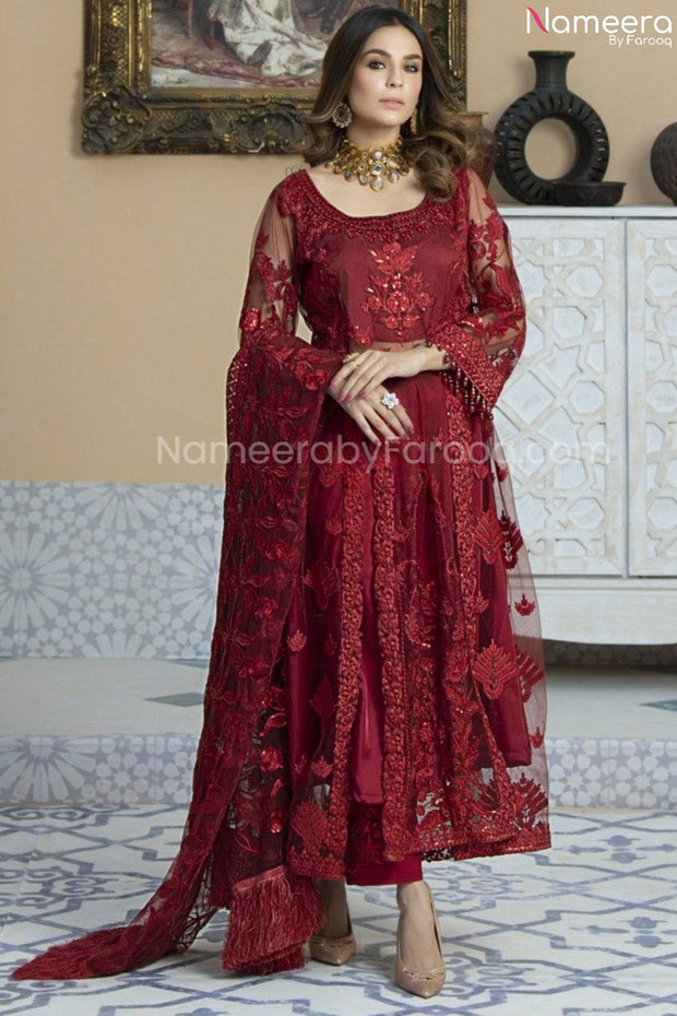 Red Net Frock