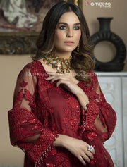 Red Net Frock Online