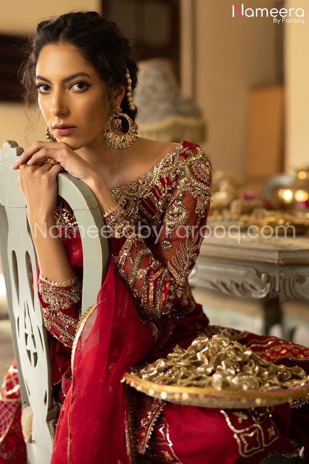 Red Salwar Kameez for Wedding Party