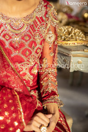 Red Salwar Kameez for Wedding Party