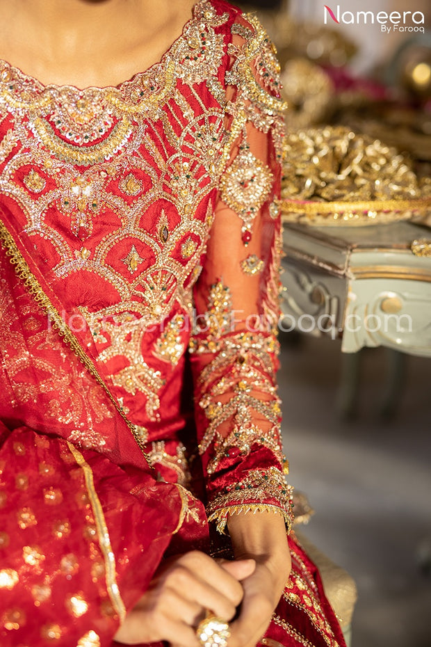 Red Salwar Kameez for Wedding Party