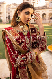 Red sharara for wedding party