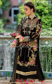 Royal Black Salwar Kameez for Wedding Party Wear