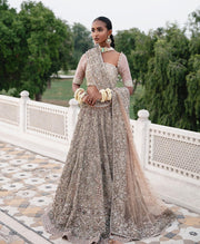 Royal Blush Pink Bridal Lehenga Choli and Dupatta Dress