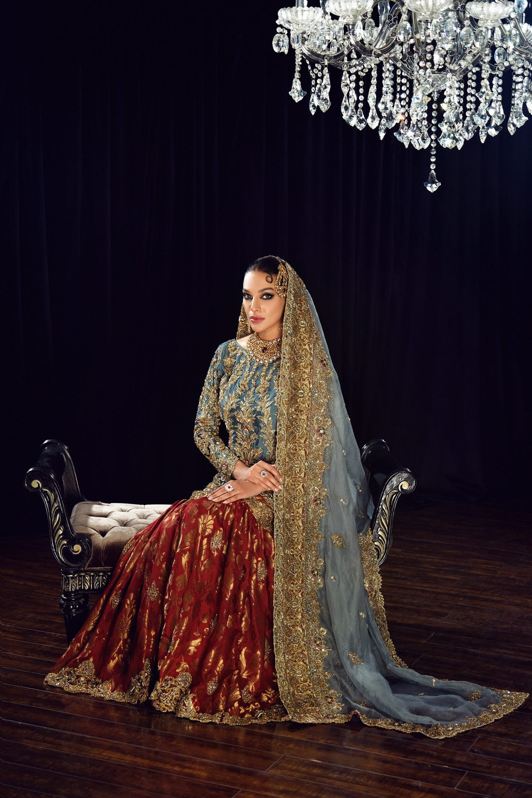 Royal Bridal Gharara with Kameez and Dupatta for Wedding