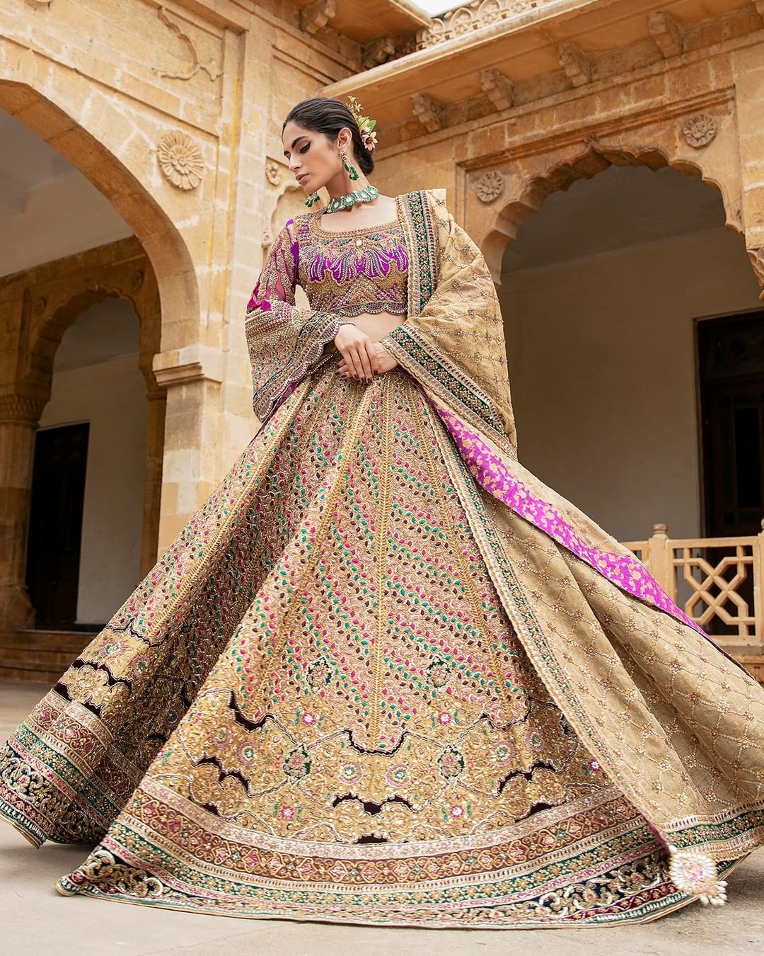 Lavish Purple Pakistani Bridal Lehenga Choli for Weddings