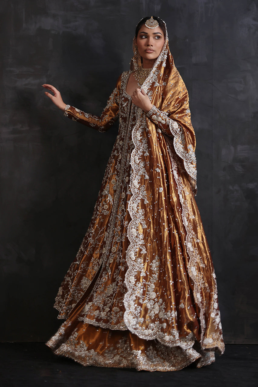 Premium Pakistani Bridal Lehenga with Embellished Frock