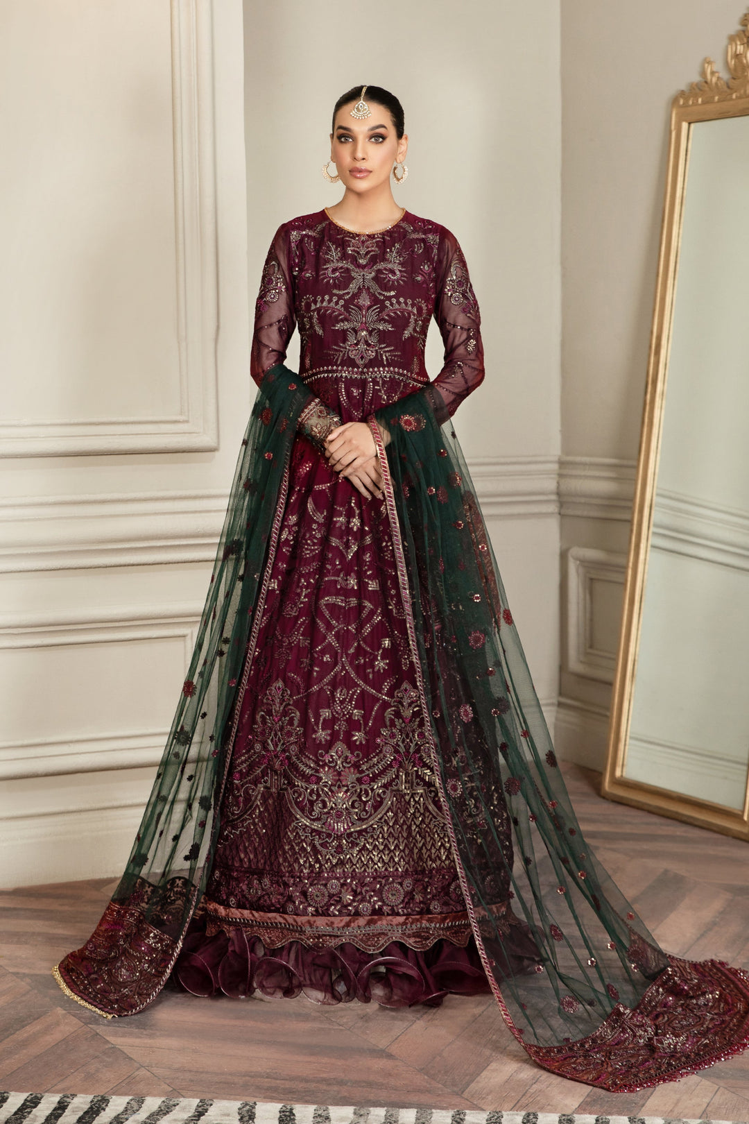 Majestic Pishwas & Lehenga Bridal Dress - Premium Quality