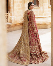Royal Bridal Wedding Dress in Red Lehenga Kameez Style Online