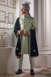 Royal Designer Groom Sherwani with Punjabi Turban 