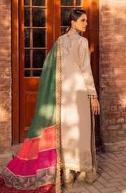 Royal Eid Dress in Embroidered Kameez Trouser Dupatta Style
