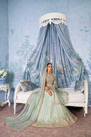 Royal Embellished Blue Lehenga Choli Indian Bridal Dress