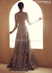 Royal Embellished Grey Pakistan Bridal Dress