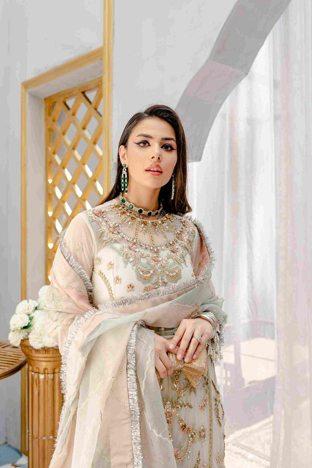 Royal Embellished Kameez Sharara Dress for Wedding