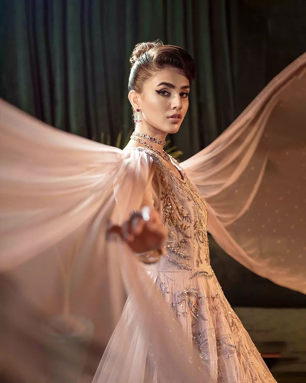 Royal Embellished Pakistani Wedding Gown Dress in Premium Net