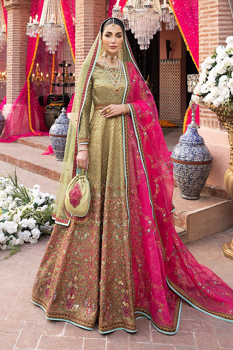 Elegant Mint Green Bridal Lehenga for Pakistani Weddings