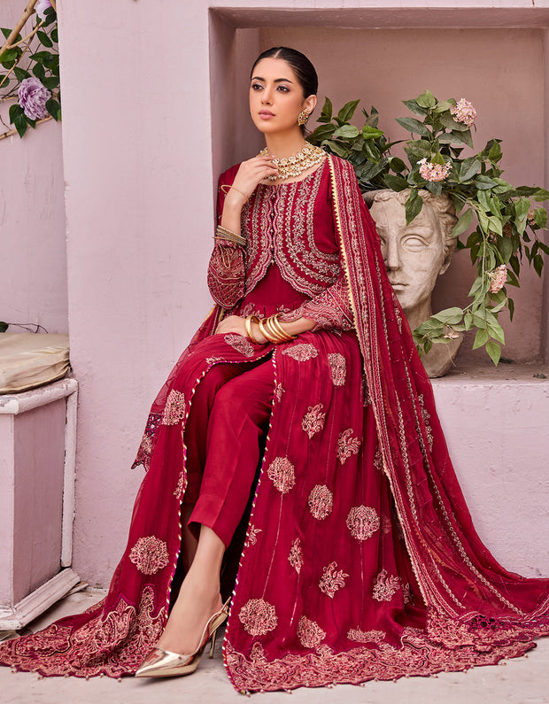 Royal Embroidered Kameez Trouser Pakistani Wedding Dress