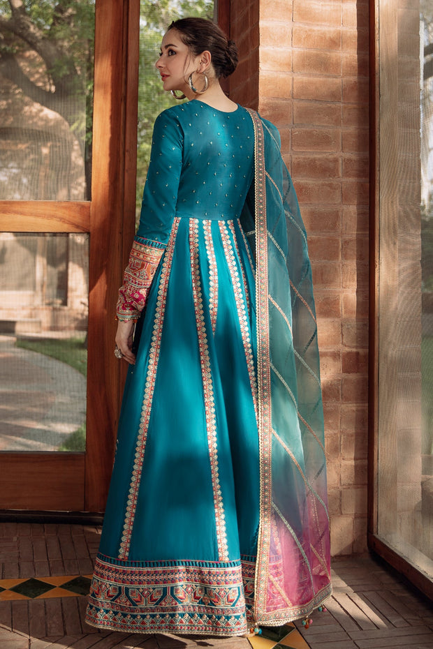 Royal Embroidered Pakistani Dress in Pishwas Frock Style
