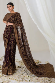 Royal Embroidered Pakistani Wedding Dress in Saree Style