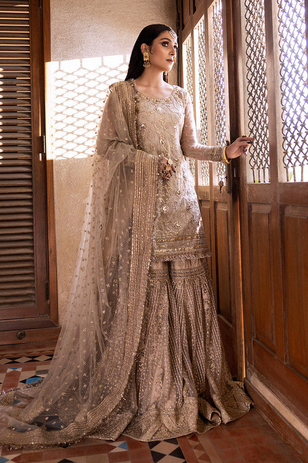 Royal Gharara Kameez Dupatta Embroidered Pakistani Bridal Dress