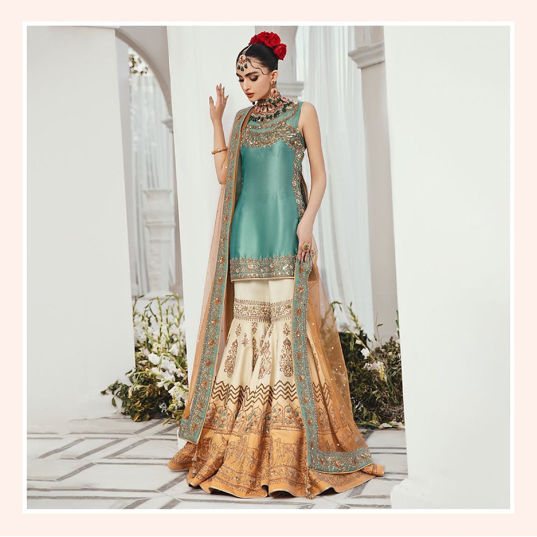 Elegant Royal Gharara Kameez Pakistani Bridal Dress