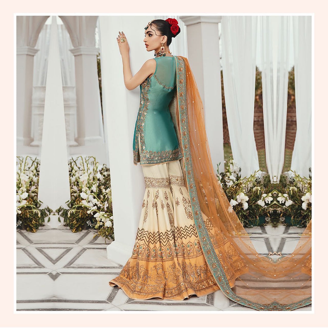 Elegant Royal Gharara Kameez Pakistani Bridal Dress
