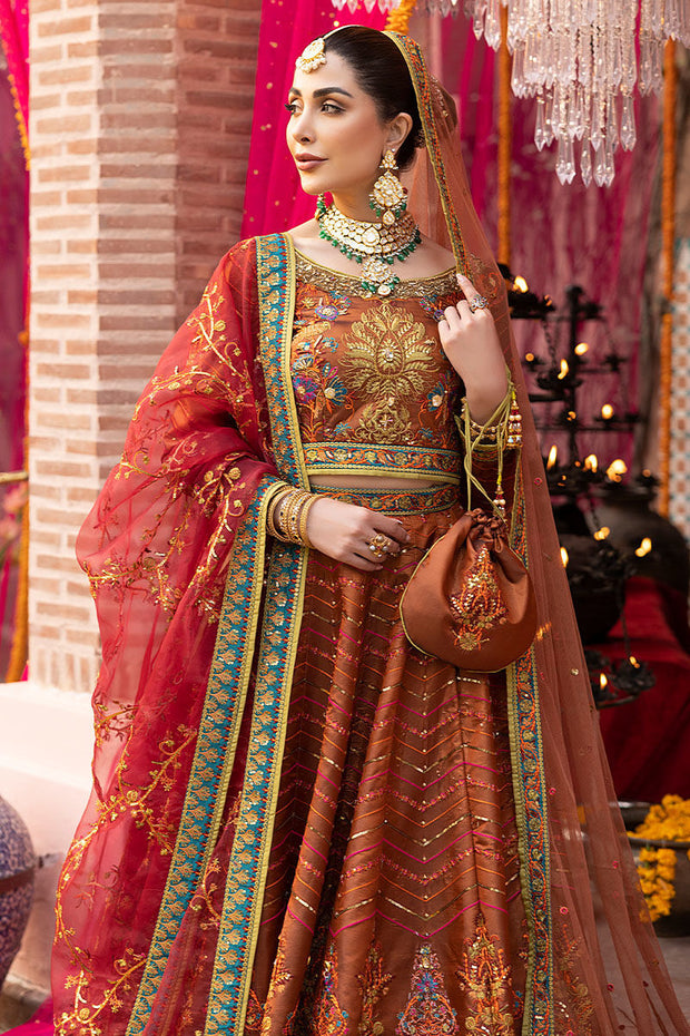 Royal Indian Bridal Wear in Embroidered Lehenga Choli Style