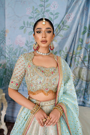 Royal Jamawar Lehenga with Choli and Dupatta Bridal Dress