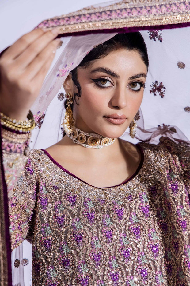 Kameez Churidar and Dupatta Pakistani Wedding Dress â Nameera by Farooq