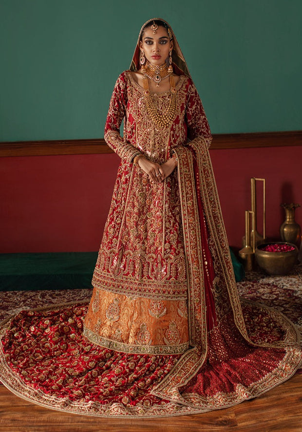 Royal Lehenga Kameez Dupatta Red Bridal Dress Pakistani