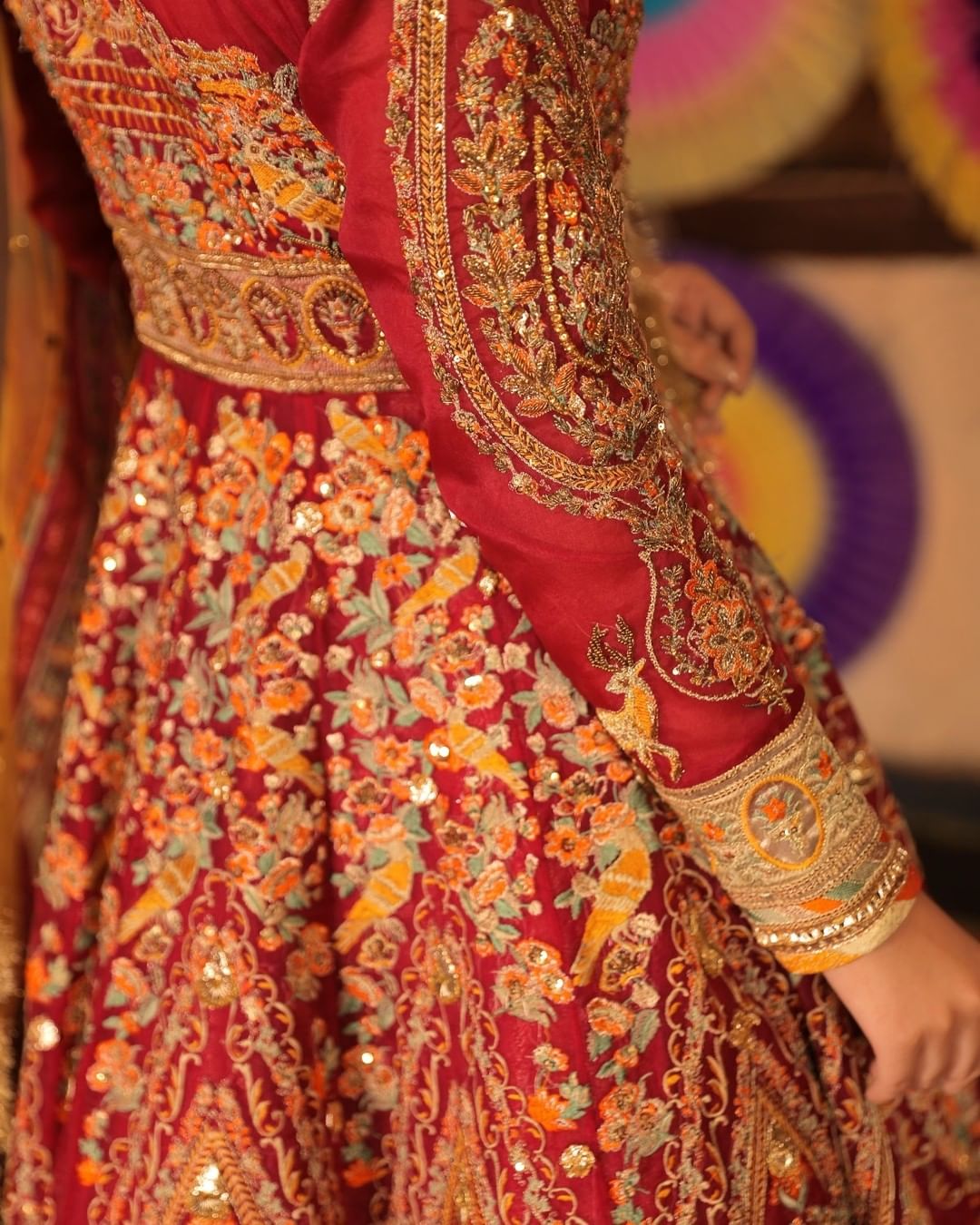 Royal Long Jacket Lehenga Pink Pakistani Bridal Dress